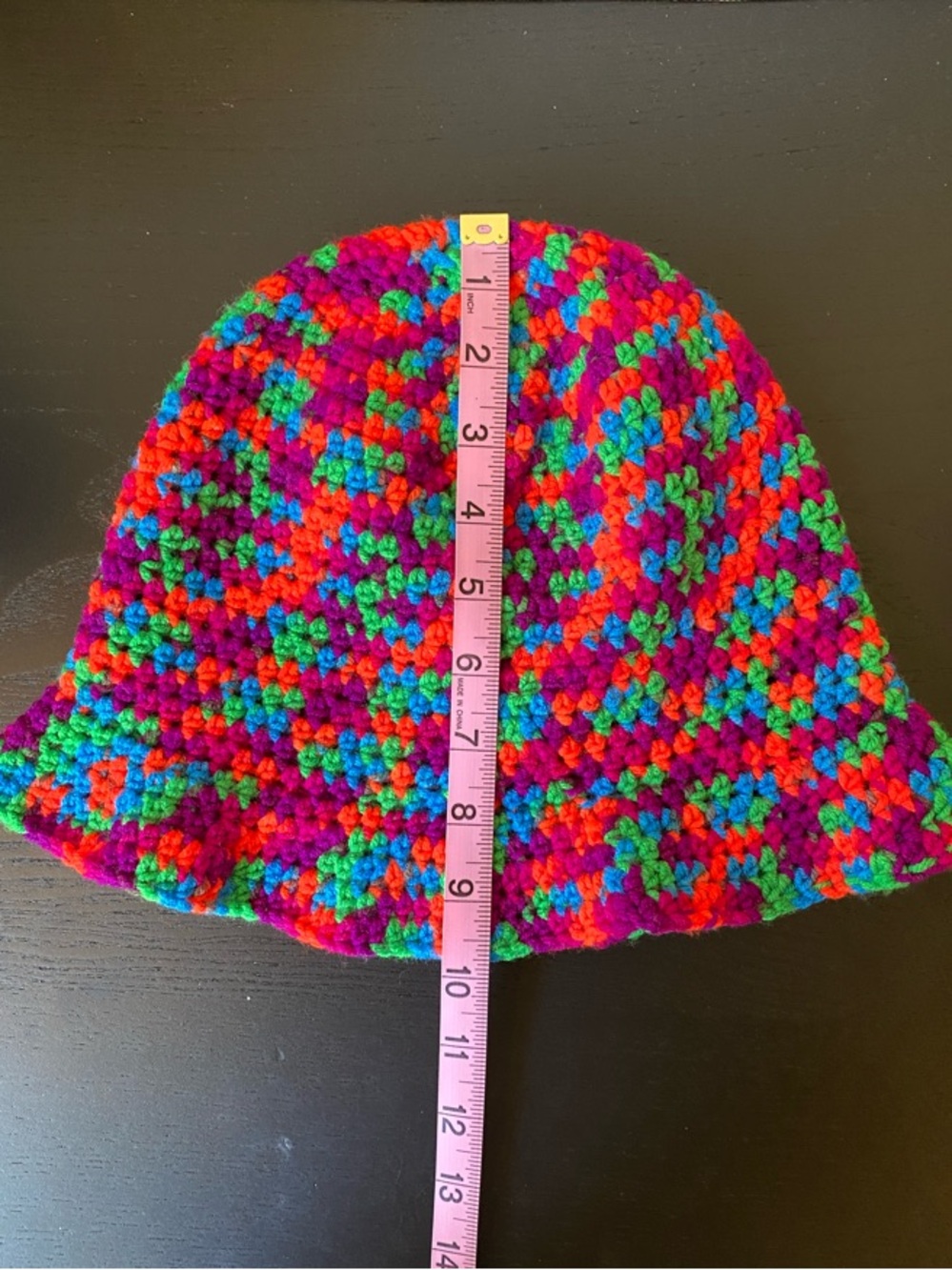 Handmade Crocheted Multi-Color Bucket Hat - Picture 5 of 7